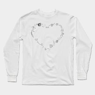 Heart shaped Swiftie inspired design Long Sleeve T-Shirt